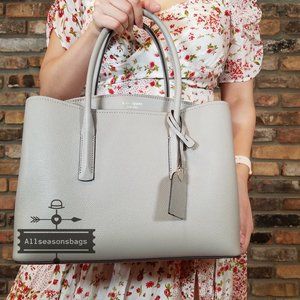 Kate Spade LARGE MARGAUX Satchel Crossbody TAUPE